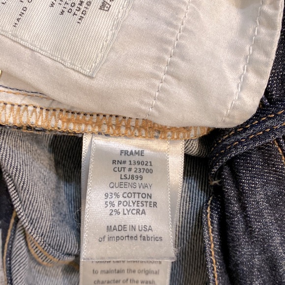 Frame Le skinny de Jeanne sz 26 rusty blue ankle jeans GUC- classic - Picture 13 of 13